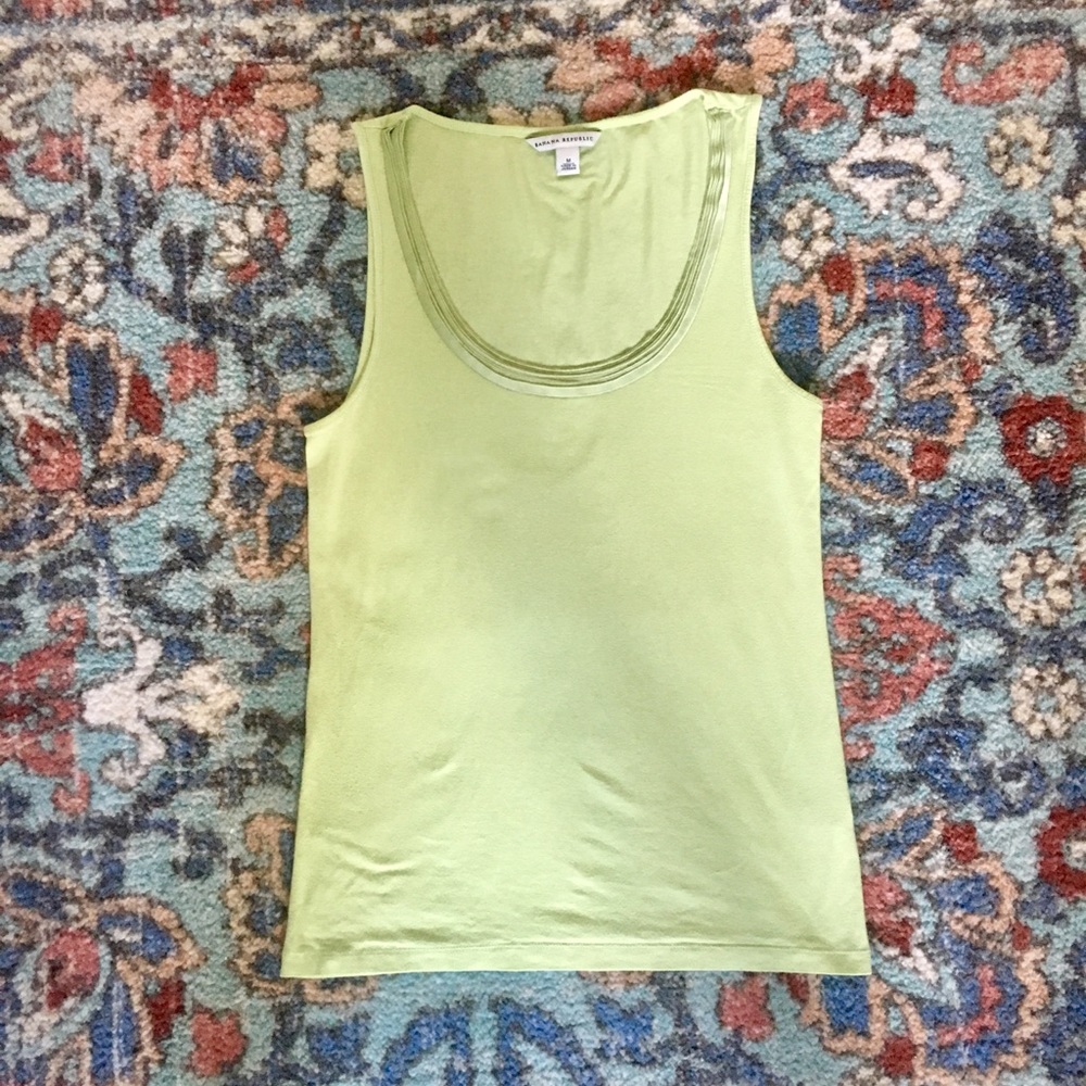 Banana Republic Silk Collar Sleeveless Top, Size M